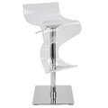 Lumisource Viva Adjustable Swivel Barstool in Clear Acrylic BS-VIVA ACR C